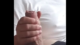 Morning cock massage handjob Hard nipples